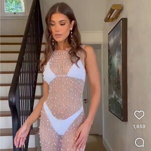 Peppermayo Pop the Bubbly Pearl Maxi Dress